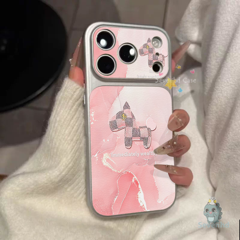 สําหรับ iPone 17 16 15 14 13 12 11 Pro Max X Xs Xr Max Pastel Puppy ลิ้นจี่-เนื้อเคสโทรศัพท์