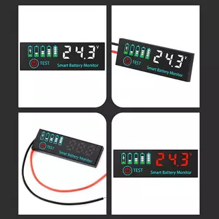 [WZQD] DC 7-55V Universal Battery Charge Indicator แผงตัวบ่งชี้ LED แบตเตอรี่กรดตัวบ่งชี้การชาร์จแรงดันไฟฟ้า