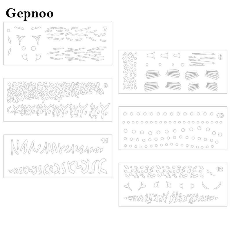 [Gepnoo] DIY Lure Painting Template Reusable Lure Painting Stencil ใช้งานง่ายสําหรับ Anglers