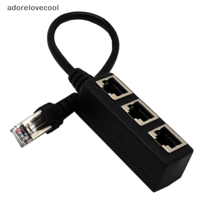 ADTH Ethernet Cable Splitter อะแดปเตอร์เครือข่าย Ethernet Splitter 1 ถึง 3 สาย RJ45 LAN Ethernet Con