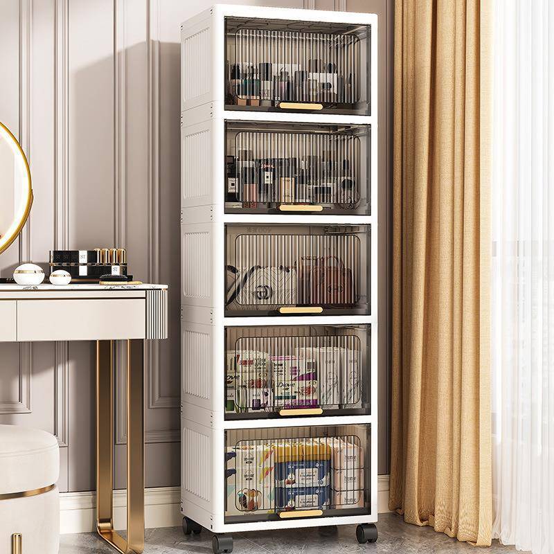 40-50 กว้าง Clamshell ลิ้นชักประเภทห้องน้ําห้องครัวของเล่นขนม Sundries ที่ถอดออกได้ Locker Multi-Lay