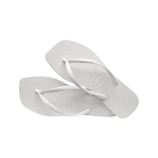 HAVAIANAS รองเท้าแตะ กันน้ำ กันลื่น เบา สบาย Slim Square Flip Flop WHITE 41483010001F_C2WTXX