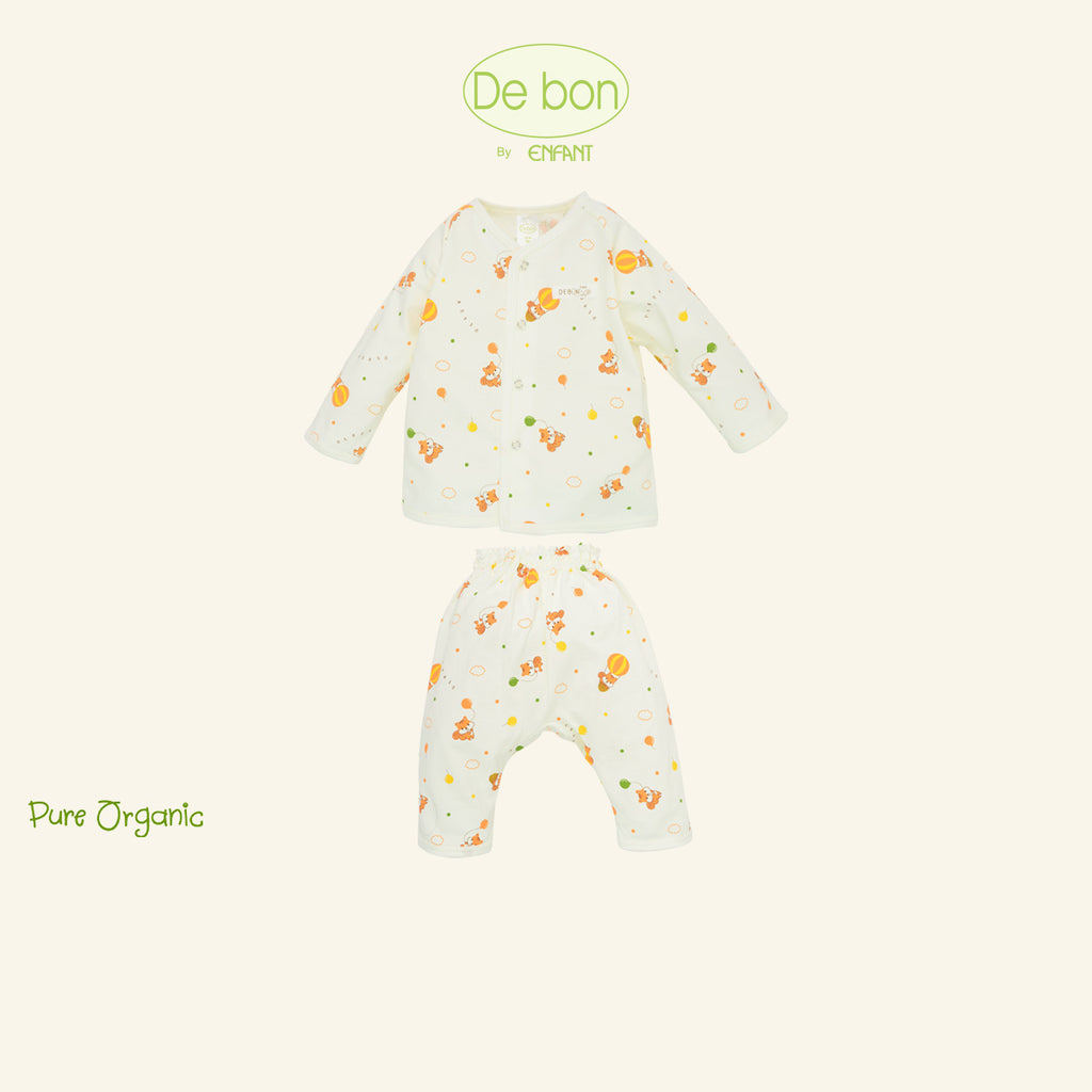 De Bon By Enfant เสื้อแขนยาว+กางเกงขายาว (ขายแยกชิ้น) ลายกระรอกบอลลูน แรกเกิด - 2ปี EJ2C76+EJ2C77+EJ4C75