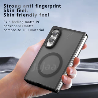 Matte Back สําหรับ Magsafe Magnetic Wireless Charging Case สําหรับ Samsung Galaxy Z พับ 8 พับกว้าง 8 Ultra Fold8 กว้าง Fold8 Ultra Fold7 พับ 7 6 5 5G ซิลิโคนอ่อนนุ่มกันกระแทก