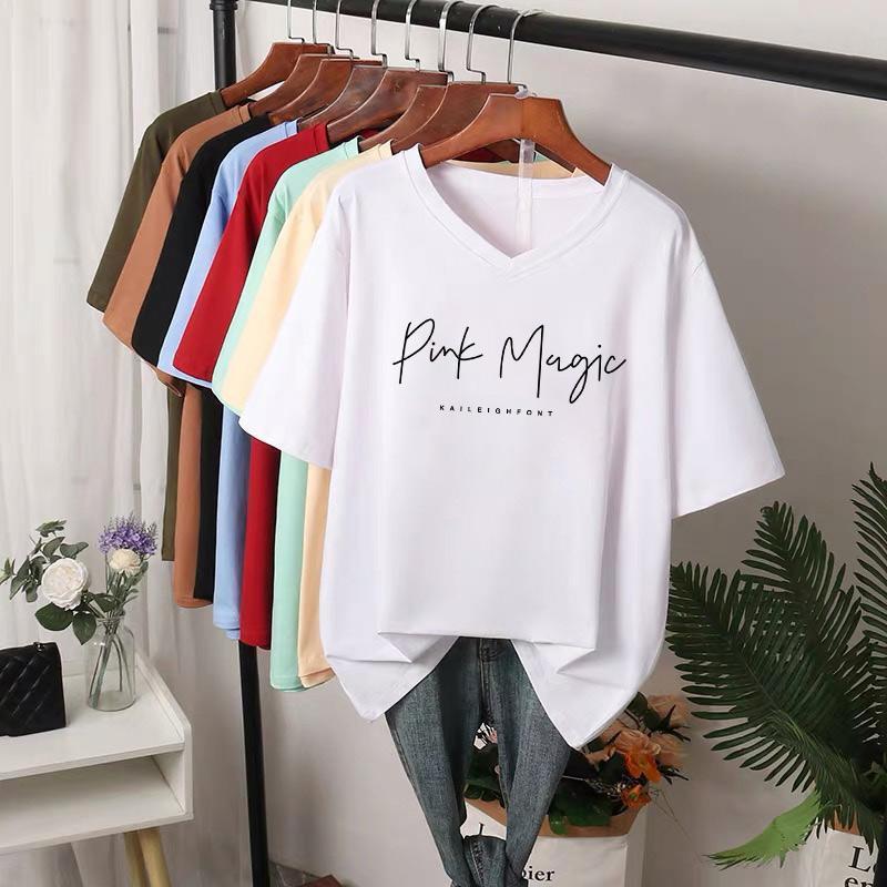 เสื้อครอปพรางหุ่นคนอวบ เสื้อสาวอวบ เสื้อคนอ้วนไซซ์ใหญ่แซ่บๆ การจัดส่งสินค้าในกรุงเทพฯ 2025 ฤดูร้อนใหม่ เสื้อยืด ผู้หญิง