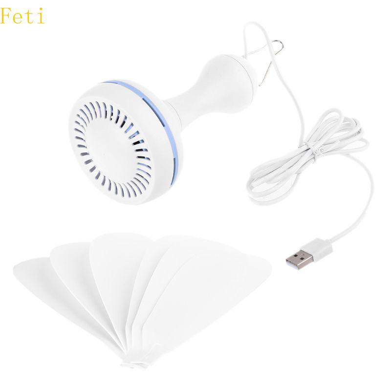 6 Leaves USB Ceiling Fan Air Cooler Hanging Tent Fans for Camping Bed Dormitory