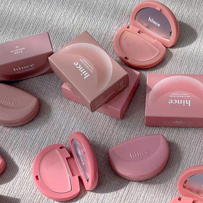 เกาหลีเกาหลี hince Blush Cream Matte Velvet half moon Vitality Brightening Natural Fit Light Lip Che