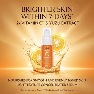Boots Vitamin C Brightening Intensive Serum 10 Ml บู๊ทส์ วิตามิน ซี ไบรท์เทนนิ่ง อินเทนซีฟ ซีรั่ม 10 มล.