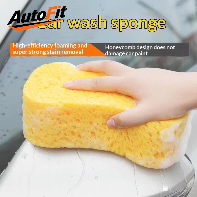 AutoFit 1 ชิ้นล้างรถฟองน้ํา Blo รถรถจักรยานยนต์อุปกรณ์ทําความสะอาดฟองน้ําขนาดใหญ่พร้อมแปรงโฟมที่ละเอียดอ่อน Strong ทําความสะอาด Power