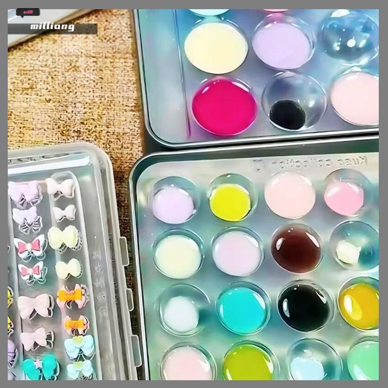 ฝันสูงโปร่งใสเล็บศิลปะเล็บสี จานสี หรือเจลโปแลนด์พาเลทผสมวาดแผ่นสี เบาะ การผลิตจอแสดงผลแสดง