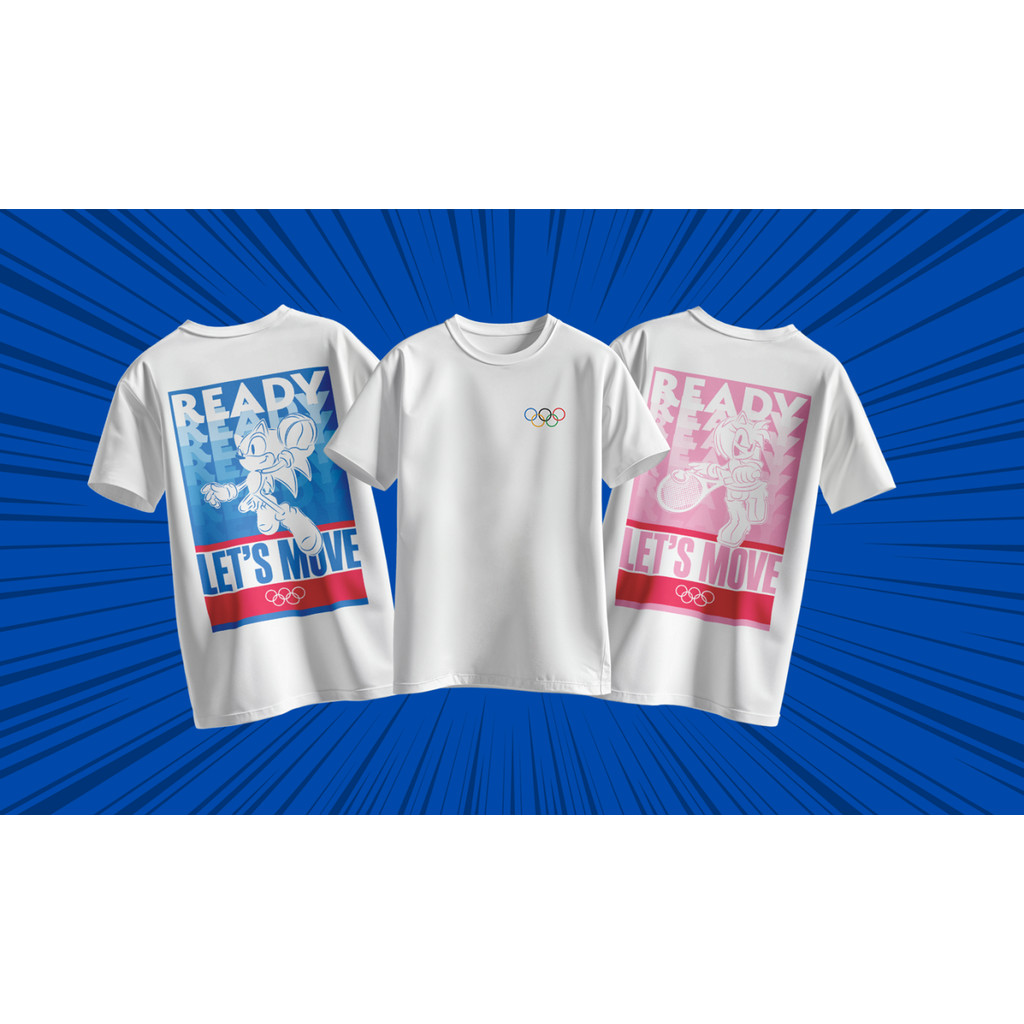 Sonic x Olympic 35th Anniversary Graphic T-Shirt Unisex Cotton Short Sleeve Casual Limited Edition T