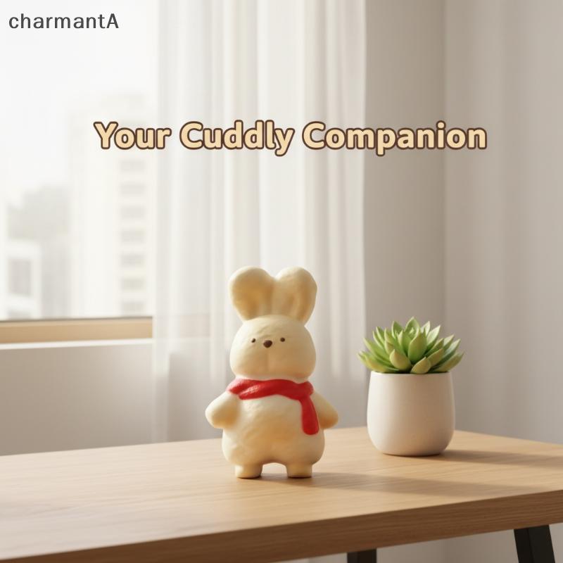 CharmantA นุ่ม Squishy ขนมปังกระต่ายของเล่นช้า Rising น่ารักผ้าพันคอออกแบบแบบพกพาบีบของเล่นสําหรับการเดินทางความเครียดบรรเทาของขวัญ TH
