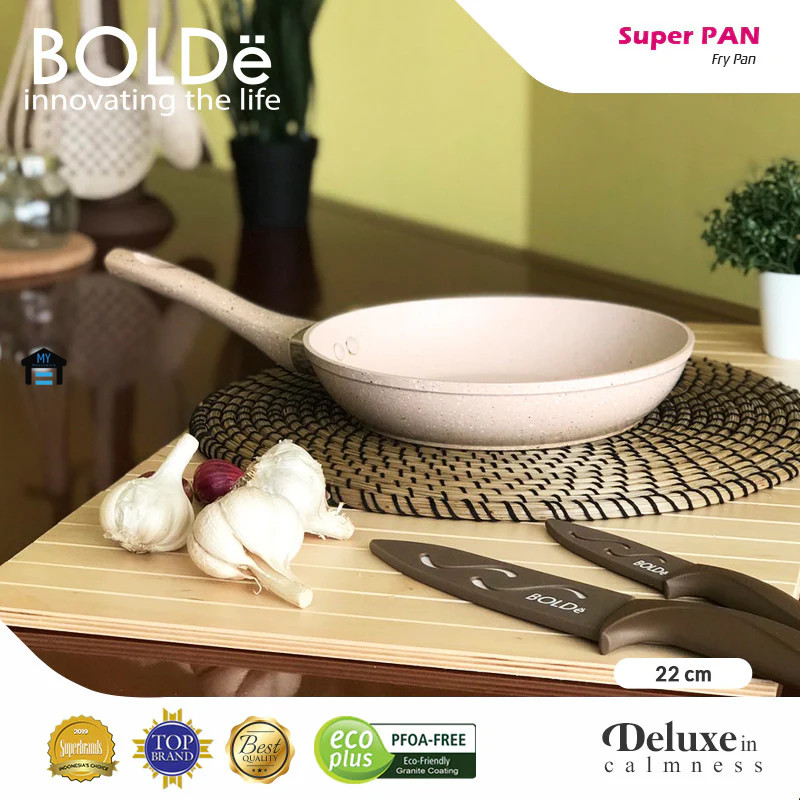 SUPER PAN FRY PAN BALLS 22CM (P-GF122 BEIGE/P-GF222 BLACKPINK)