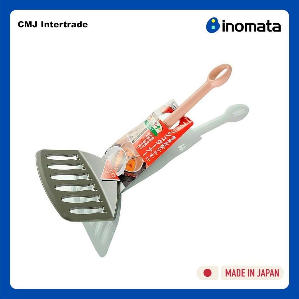 INOMATA Turner ตะหลิวพลาสติก ตะหลิวสำหรับทำอาหาร พลิกอาหาร ตะหลิวมีรู ทอดปลา ทอดอาหาร ของใช้ในครัว ค