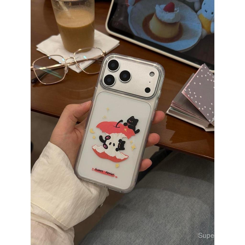 เคสโทรศัพท์ เหมาะสําหรับ iPhone 7 8 X XS XR XSMAX 11 12 13 14 15 16 17 Pro max Plus Black Cat Apple 