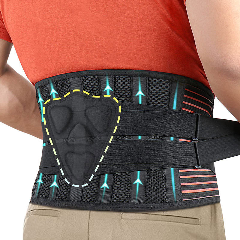 Compression waist support belt for fitness, breathable sports waist support, strength waist support,