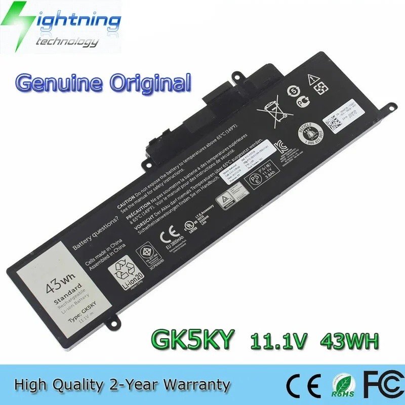 ยี่ห้อใหม่ของแท้ GK5KY 11.1V 43Wh แบตเตอรี่แล็ปท็อปสําหรับ Dell Inspiron 11 3000 Series 3147 3153 15