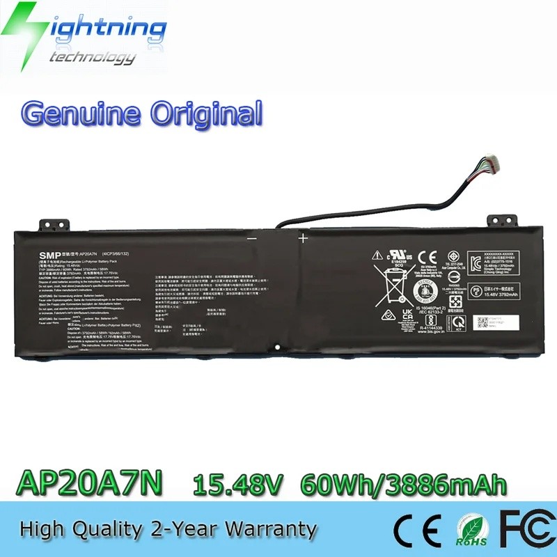 ของแท้ AP20A7N 15.48V 60Wh แบตเตอรี่เดิมสําหรับ Acer Predator Triton 300 SE PT314-51S PT314-51S-76QN