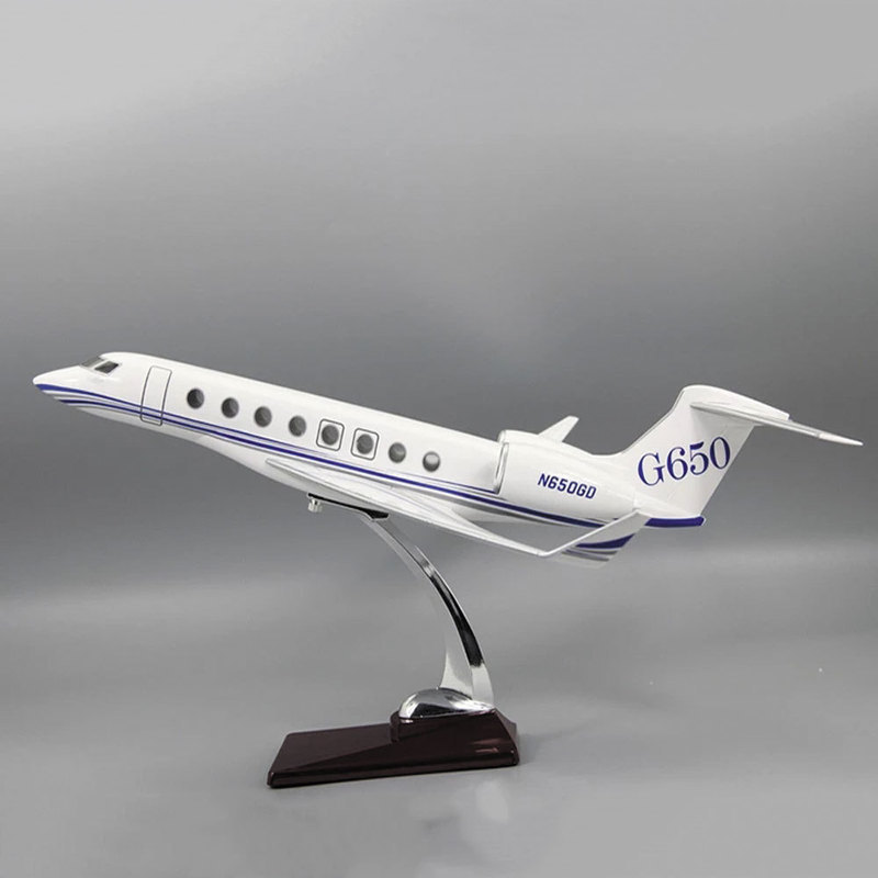 1: 50 Gulfstream G650 Voice Control ไฟ LED พร้อมล้อเครื่องบิน Gulfstream G650 ต้นแบบลูกค้าธุรกิจเครื