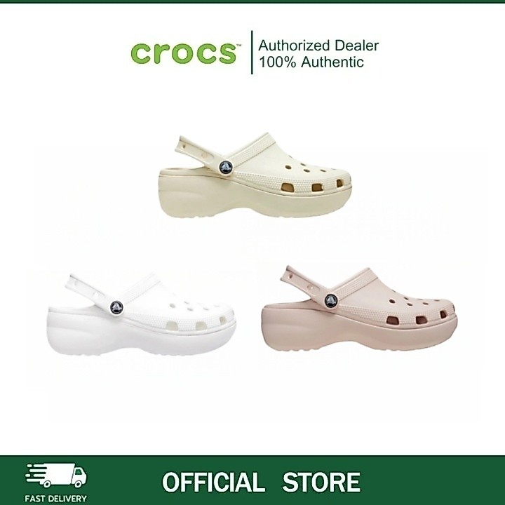[คอลเลคชั่นใหม่มาแล้ว] ป้ายครบ CROCS แท Classic Platform Clog รองเท้าแตะ crocs พื้นหนา