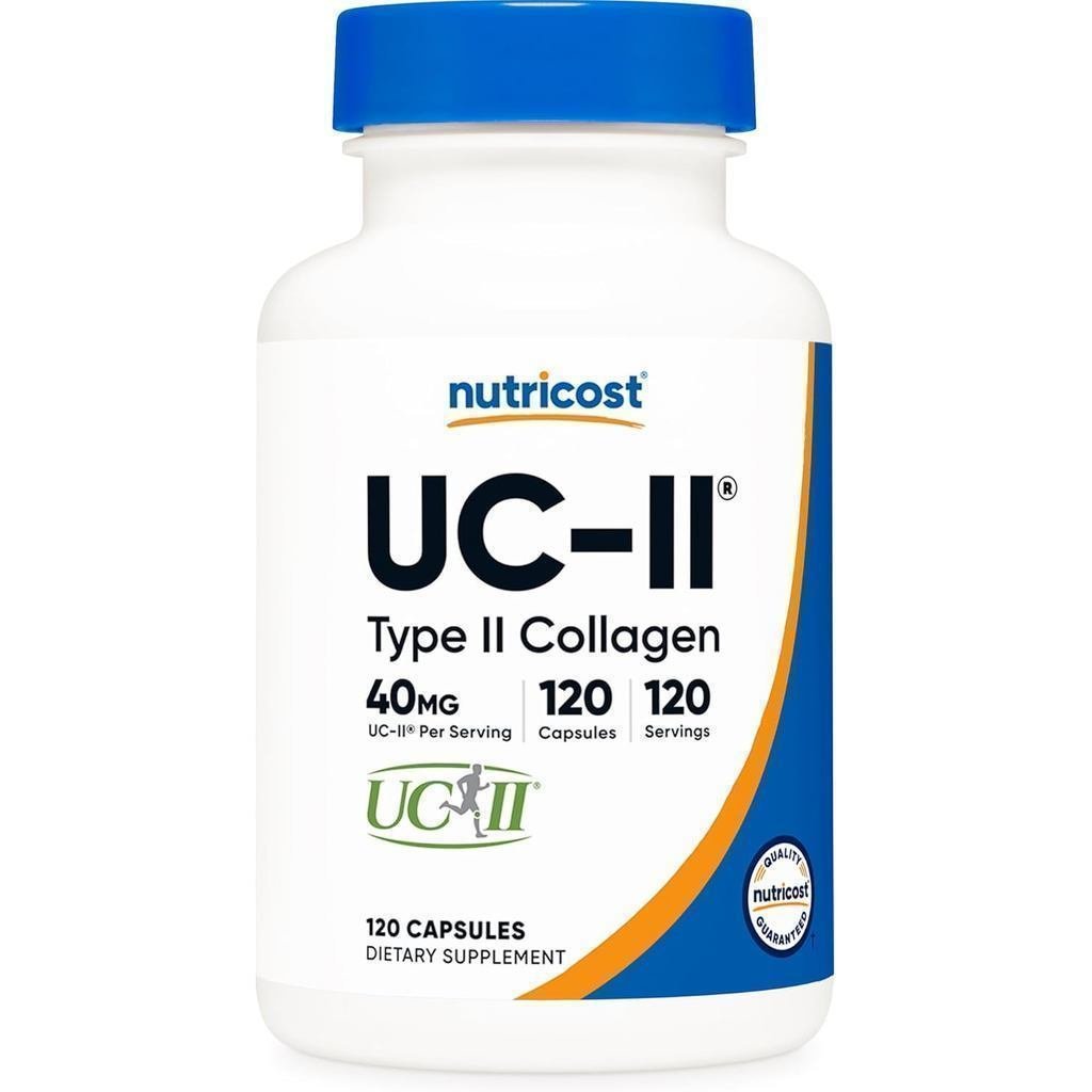 Nutricost UCII Collagen (40mg) 120 แคปซูลพร้อมคอลลาเจน Type II ไม่จําเป็น GMO Gluten