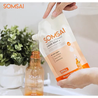 รับประกันของแท้ (รีฟิลล์) สบู่ส้มใส แบบเติม SOMSAI ส้มใส สบู่ล้างหน้าใส แพคเกจใหม่