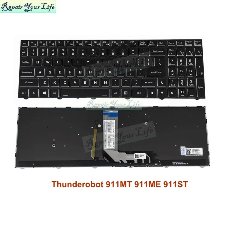 US รัสเซีย RGB Backlight คีย์บอร์ดสําหรับ Thunderobot 911MT 911ME 911ST 6-80-N15Z0-01D-1 6-80-N15Z1-