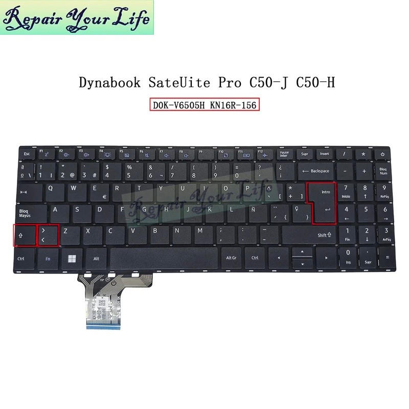 UK รัสเซียสเปนแป้นพิมพ์แล็ปท็อปสําหรับ Toshiba Satellite Pro C50-H C50-J -111 C50-J-110 C50-H-11G 11