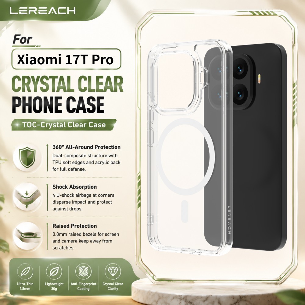 เคสแม่เหล็ก Xiaomi 17T Pro กันกระแทกขอบยกสีเหลือง CA1000