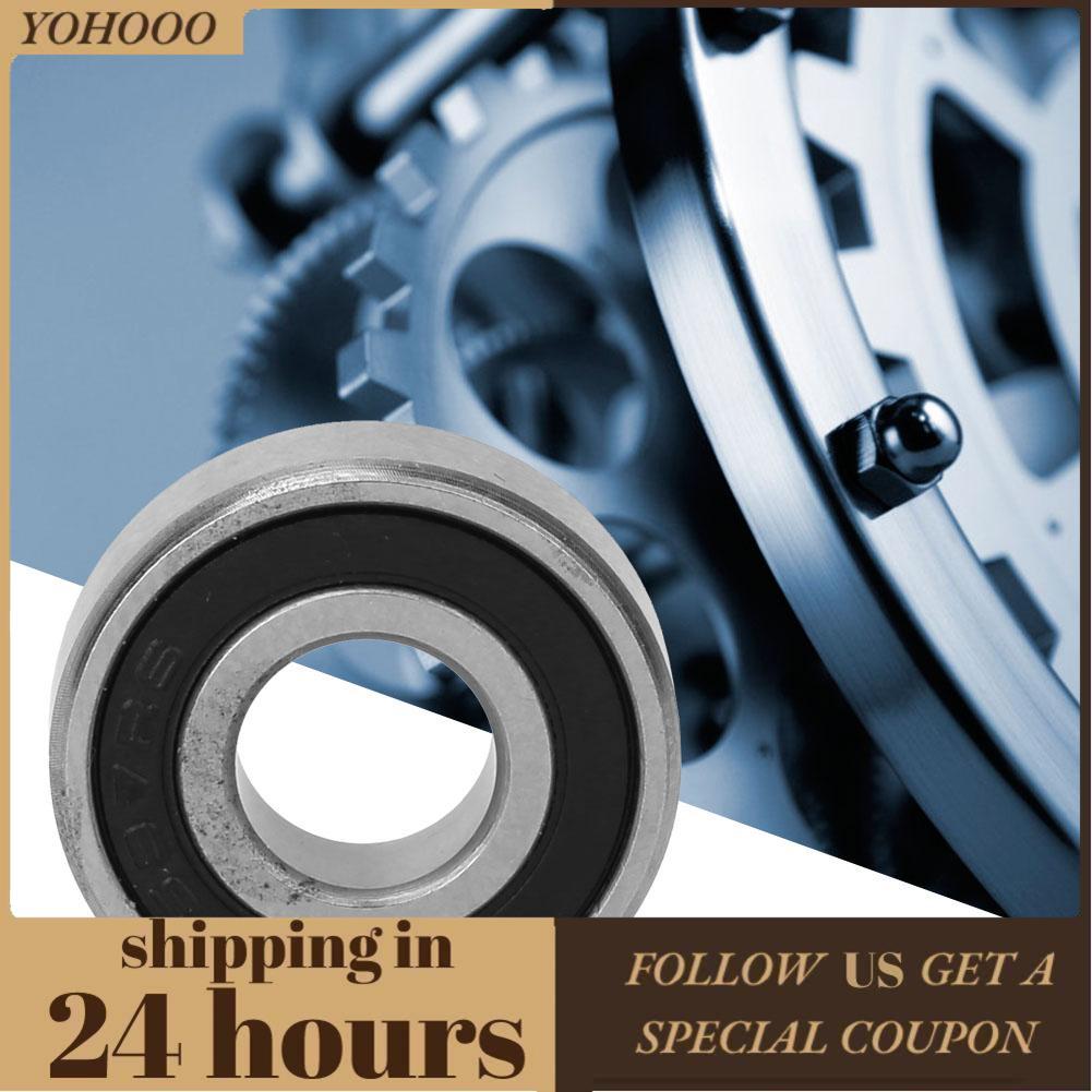 Yohooo Deep Groove Ball Bearing 10 ชิ้น 697-2RS 698-2RS 699-2RS ยางปิดผนึกทำจากเหล็กวัสดุเริ่มต้น Di