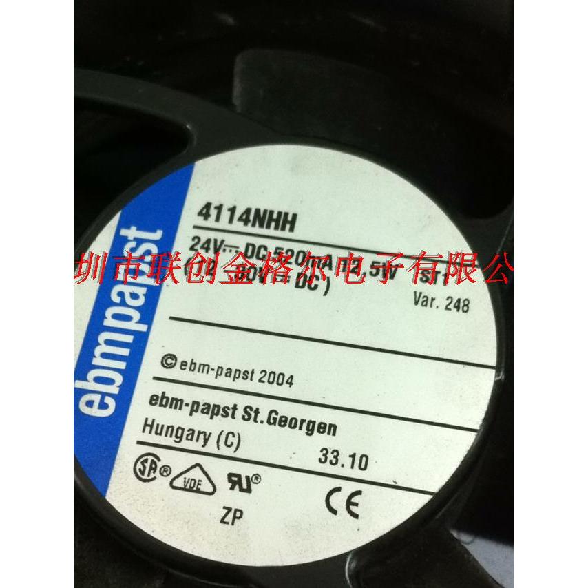 [พัดลมระบายความร้อนพร้อมสต็อก] 4114NHH 4114 NHH (R) ต้นฉบับนําเข้าจากเยอรมัน 24V 12.5W พัดลมนําเข้าท