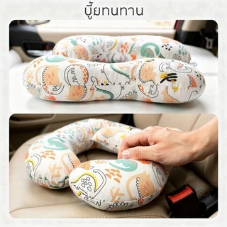 หมอนรองคอเด็กรูปตัวยูทารกหัวสนับสนุนนุ่มล้างทําความสะอาดได้รถเข็นเด็กรถที่นั่งเก้าอี้ให้อาหาร