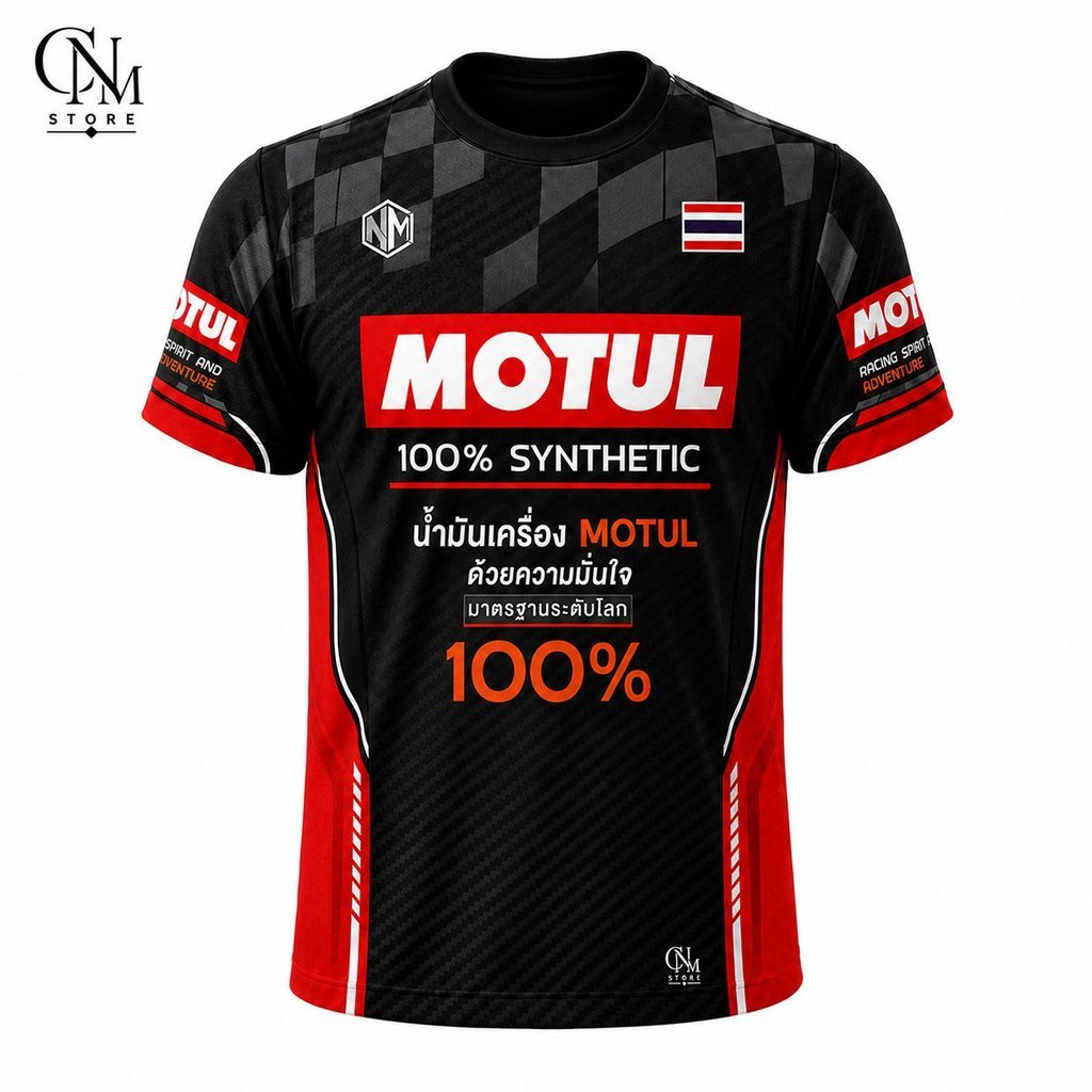 เสื้อฟุตบอลพิมพ์ลาย Racing Spirit MOTUL ผ้าเมช 150G ระบายอากาศดี แห้งไว ใส่สบาย สำหรับกีฬาและทีมแข่งขัน
