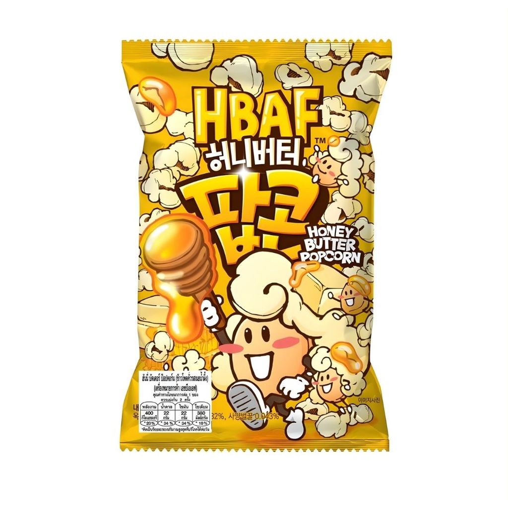 เอชบีเอเอฟ ป๊อปคอร์นรสเนยน้ำผึ้ง HBAF Honey Butter Popcorn 80g.