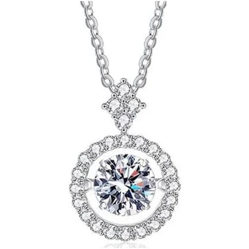 เงินสเตอร์ลิง 0.8ct D VVS1 เพชรสร้อยคอจี้หัวใจสําหรับผู้หญิงเครื่องประดับ
