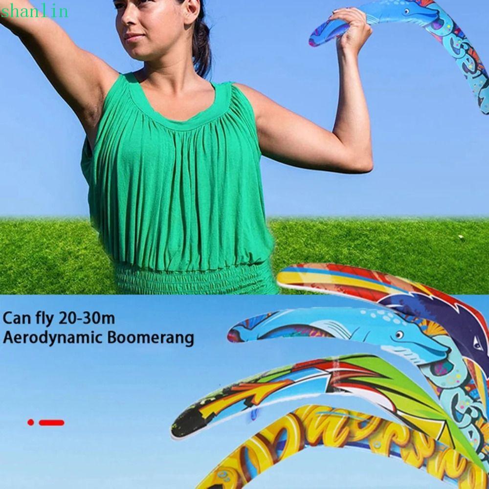 SHANLIN บูมเมอแรงรูปตัว V, Profesional Interactive Flying Boomerang ของเล่น, Flying Discs V-Shaped R