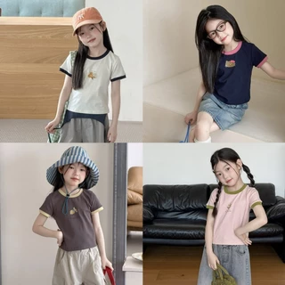 PRETTY BABY เสื้อเด็ก เสื้อยืดคอกลม เสื้อแขนสั้น ลายน้องสัตว์ (2343)
