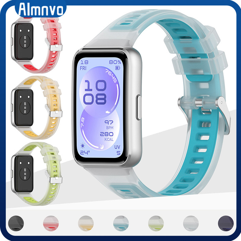 สายรัดข้อมือยางโปร่งใสสายรัดข้อมือซิลิโคนสำหรับ for Huawei Band 11 11 Pro สายรัดข้อมือสำหรับ for Huawei Band 11
