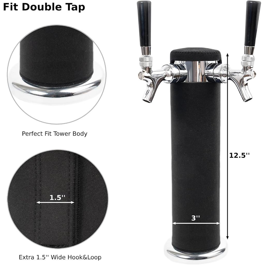 เบียร์ทาวเวอร์คูลเลอร์ฉนวน, Kegerator Tower ฉนวนสําหรับ 3 เส้นผ่านศูนย์กลาง Double Tap ร่างเบียร์ To