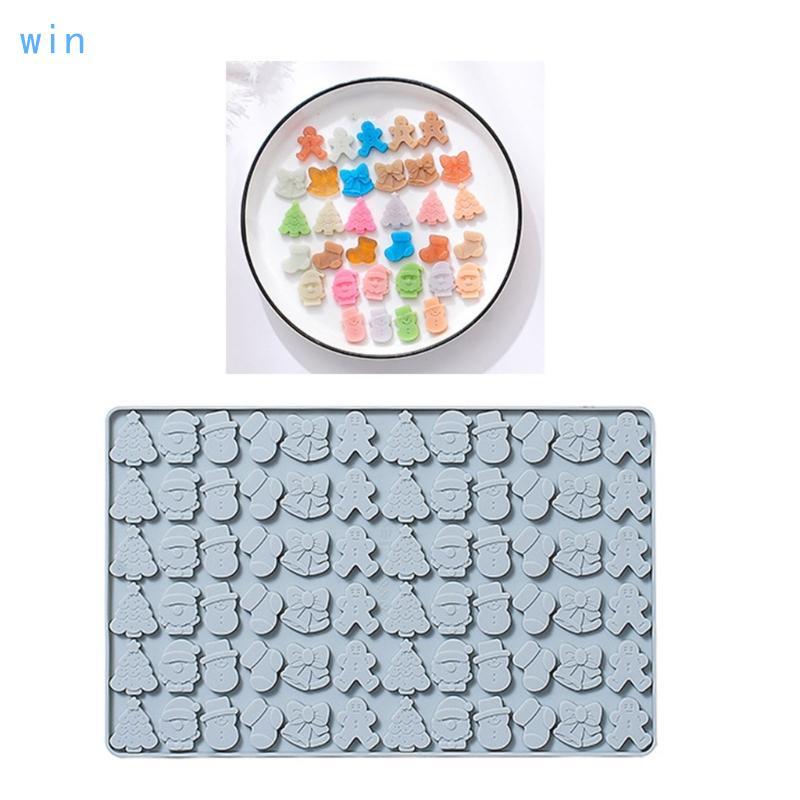 Win 72 Cavity 3D Christmas Kitchen Baking Mold ซิลิโคนเครื่องมือตกแต่งเค้ก Fondant ช็อกโกแลต Mould บ