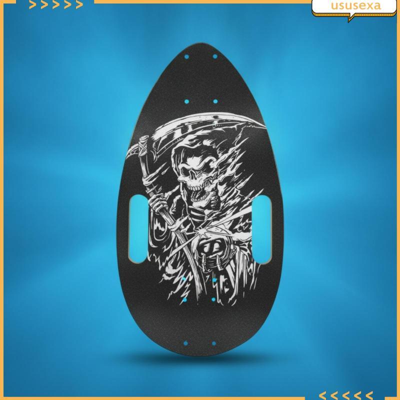 [Ususexa] Mini Skateboard Deck Pre Drilled Teardrop Skateboard Deck Banana Leaf