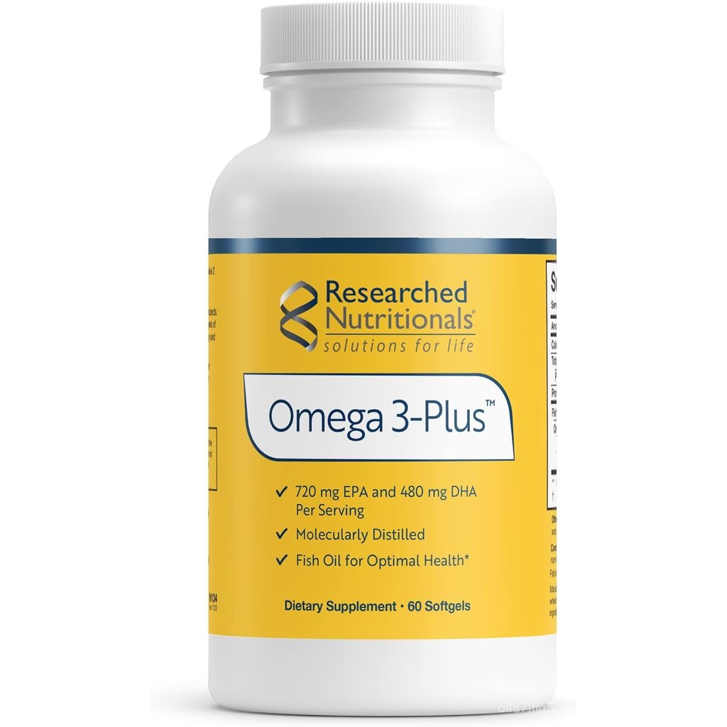 Researched Nutritionals Omega-3 Plus - Fish Oil Supplements for Heart Health, Brain & Immune Support