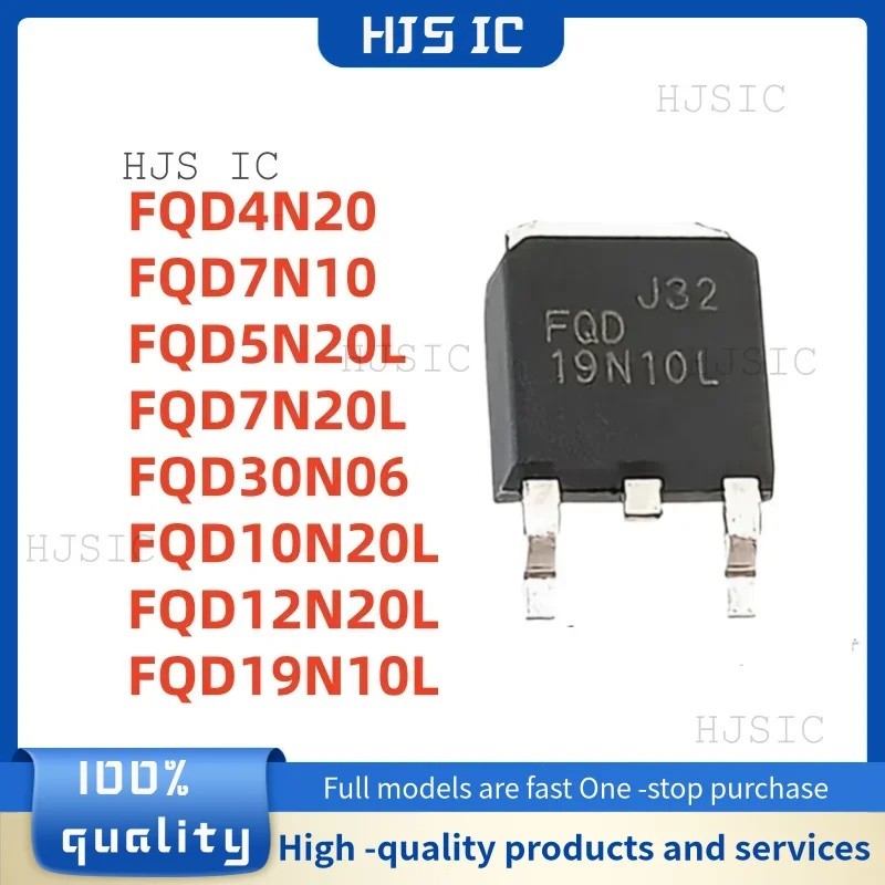 5PCS FQD10N20L FQD12N20L FQD30N06 FQD7N10 FQD19N10L FQD4N20L FQD5N20L FQD7N20L TO-252s ทรานซิสเตอร์-