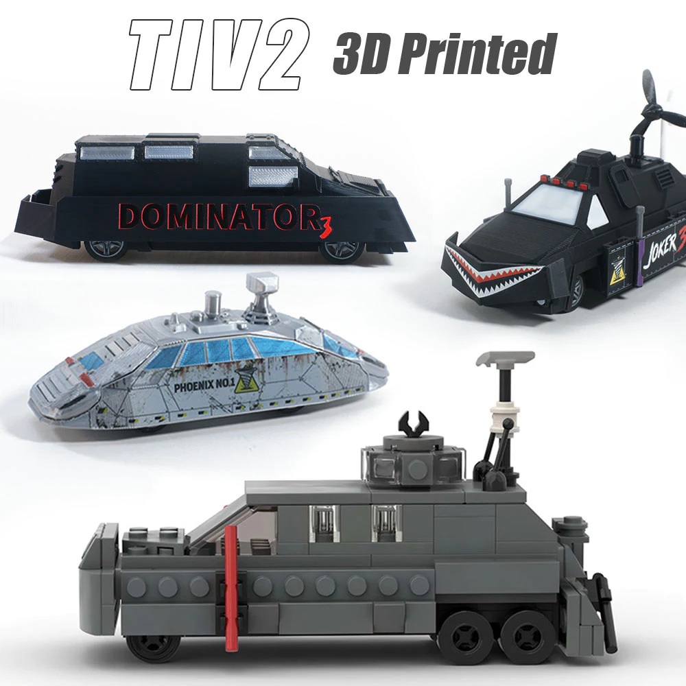 TIV2 Storm Intercept รถ Building Block DIY รุ่น 3D พิมพ์ Dorothy Storm Chaser รถจอแสดงผลเครื่องประดับ