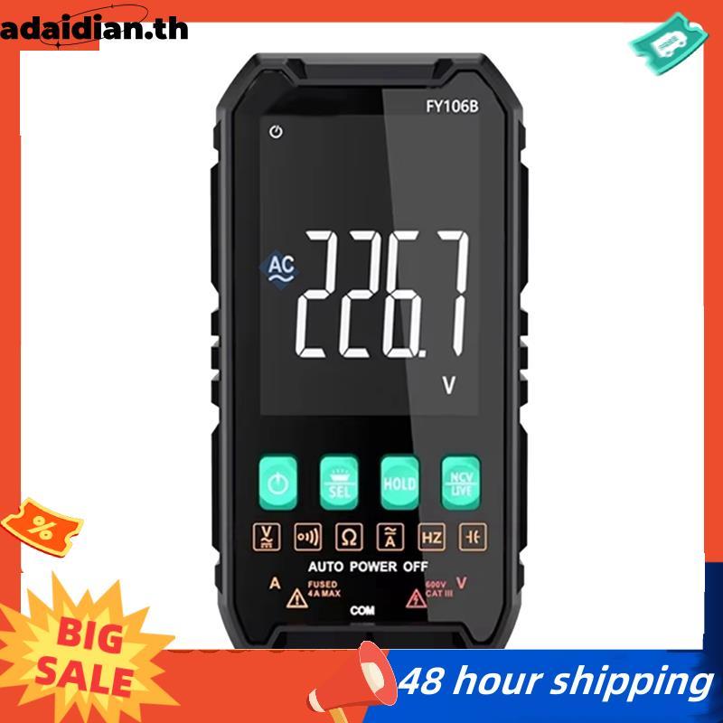 มัลติมิเตอร์แบบดิจิตอลแบบฝังอัตโนมัติ 6000 นับความจุ Ohm Hz Test True RMS เครื่องมือทดสอบช่างไฟฟ้า