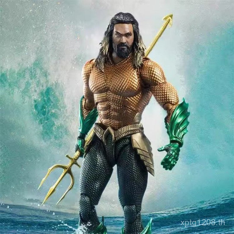 พร้อมสต็อก Bandai SHF DC League Aquaman 2 Lost Kingdom Superhero Aquaman Aquaman Action Figure รูปตก