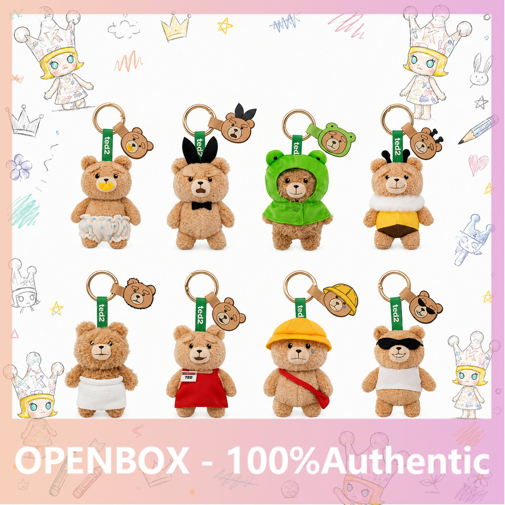 POPMART GONGMING < Ted2 > Baby Ted Movable Plush Series จี้ Mystery Box ของขวัญของแท้
