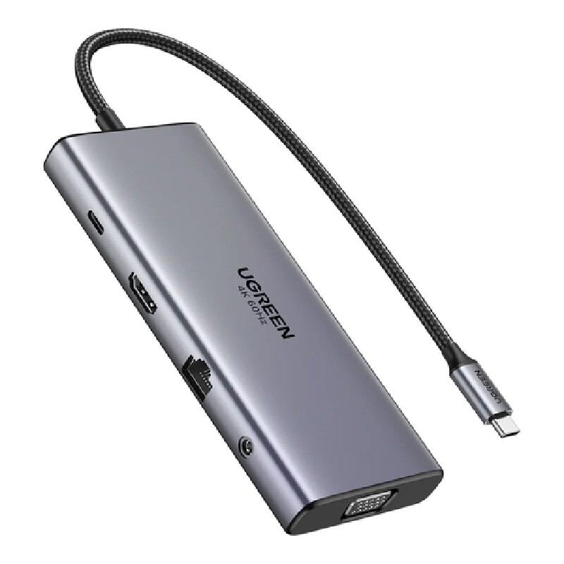 UGREEN USB HUB Type-C to HDMI+USB-A+Type-C+SD+LAN 10 in 1