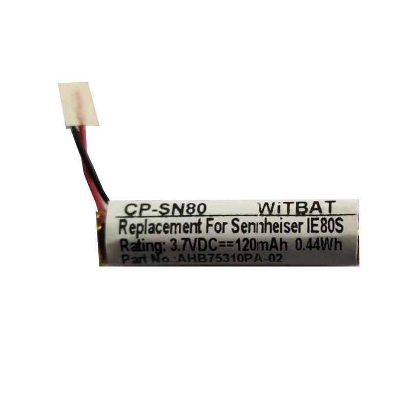 เหมาะสําหรับแบตเตอรี่หูฟัง Sennheiser IE80S AHB75310PA-02