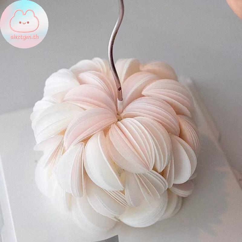SHZTGM Rose Ball Wafer Paper Plate & Cutter, ตกแต่งเค้ก, LOVE Theme TH